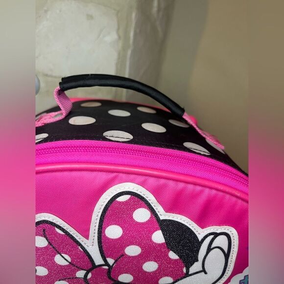 Disney Minnie Mouse round collapsible wheeled pilot case rolling luggage - Picture 5 of 9